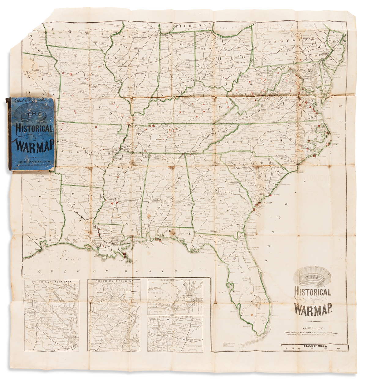(CIVIL WAR.) Asher & Co. The Historical War Map.